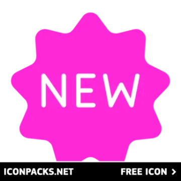 a pink flower with the word new on it