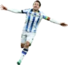 a man in a blue and white soccer uniform