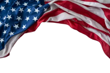 an american flag on a white background