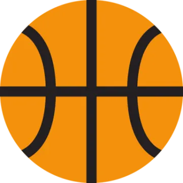 a basketball ball with a cross in the middle