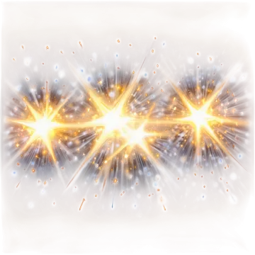 a yellow and blue explosion with sparks