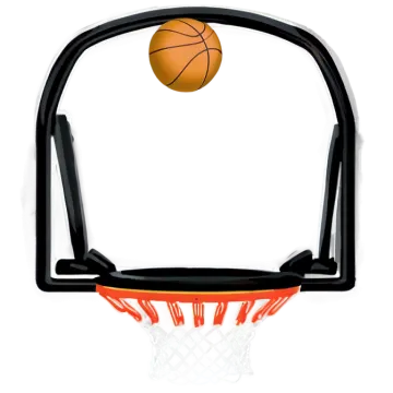 a basketball hoop with a ball hanging from it