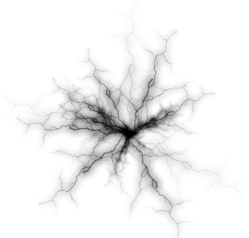 a black and white image of lightning