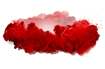 red ink on a white background