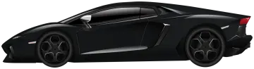 a black sports car on a white background