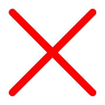 a black and white crossed icon