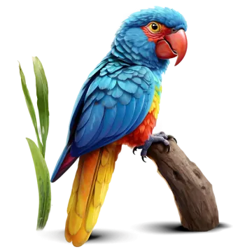 a colorful parrot perched on a branch of a tree