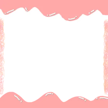 a pink and white frame with cons on it