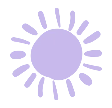 a purple sun on a white background