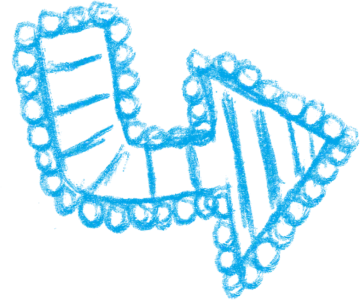a blue and white drawing of a dna