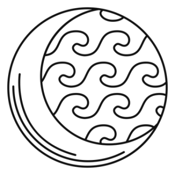 a black and white image of a puzzle piece
