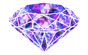 a purple diamond on white background