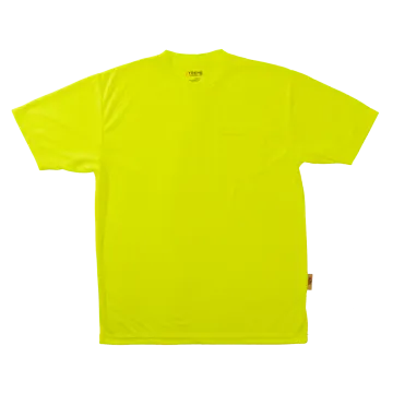 a yellow t - shirt with a pocket on the chest