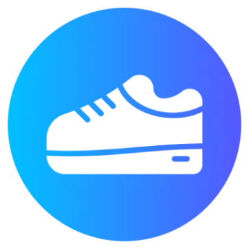 a pair of shoes in a circle