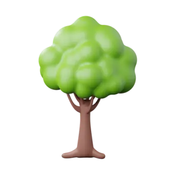 a green tree on a white background