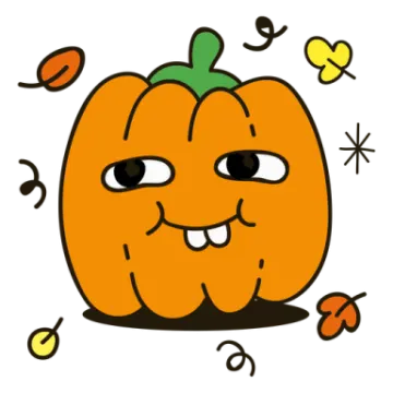 a cartoon pumpkin with a happy face