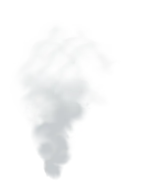 a smoke cloud on a white background