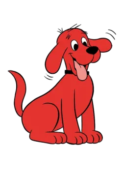 a cartoon dog with its tongue out