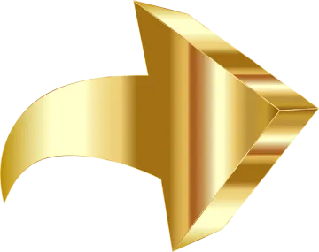 a gold arrow with a white background