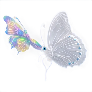 the butterfly is white