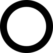 a black circle on a white background