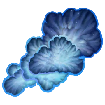 two clouds in the sky