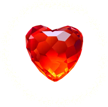 a red heart on a white background