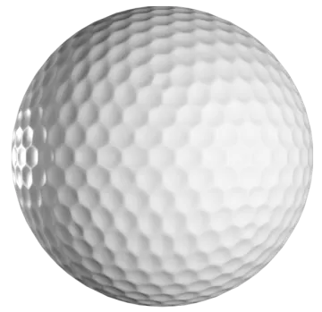 a golf ball on a white background