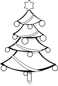 christmas tree coloring pages
