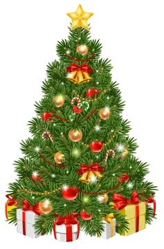 a christmas tree with presents on it