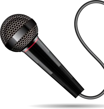 a microphone on a white background
