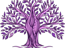 a tree with purple leaves