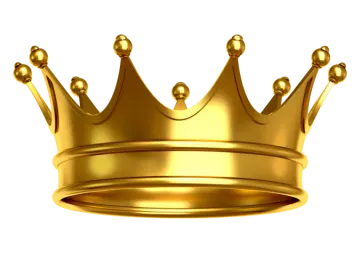 a golden crown on a white background