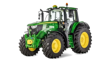 a green tractor on a white background