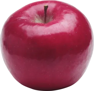 a red apple on a white background