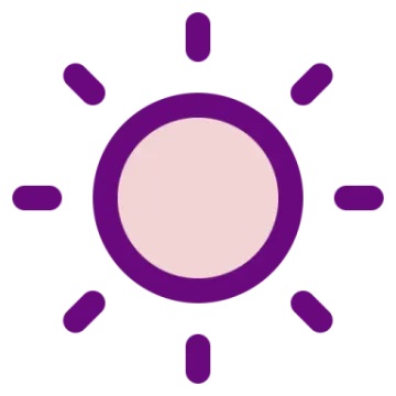 a purple sun on a white background