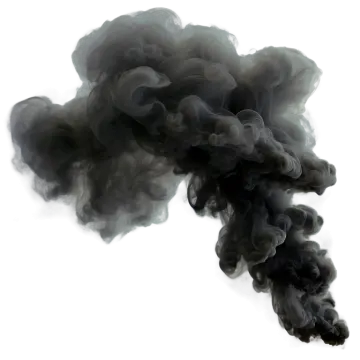 a black cloud of smoke on a white background