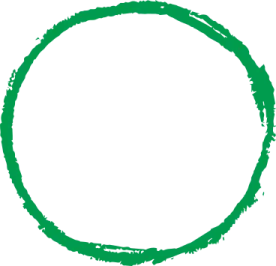 a green circle on a white background