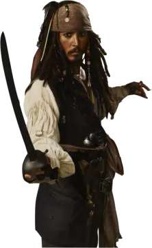 a man in pirate costume holding a sword