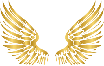 a gold angel wings clipart