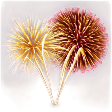 red and gold fireworks