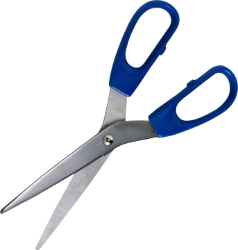 a pair of scissors on a white background