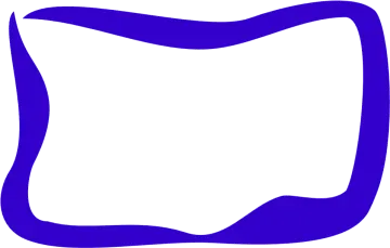 a blue square with a white background