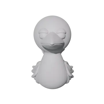 a 3d character sitting on the ground