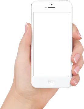 a hand holding an iphone with a white screen
