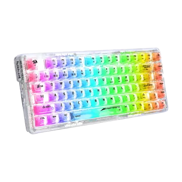 an image of a rainbow colored keyboard