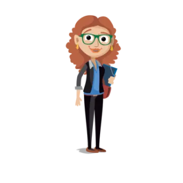 a woman wearing glasses and holding a book