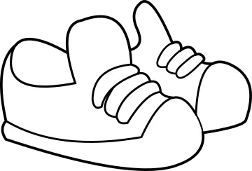 a pair of shoes coloring page