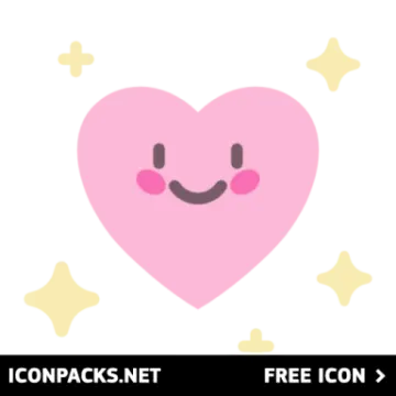a pink heart with a smiley face and stars around it
