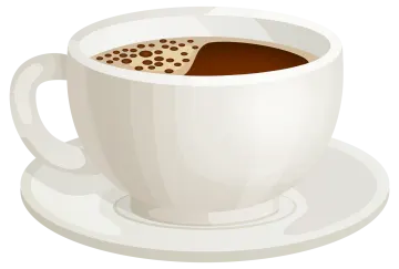 a cup of coffee on a saucer